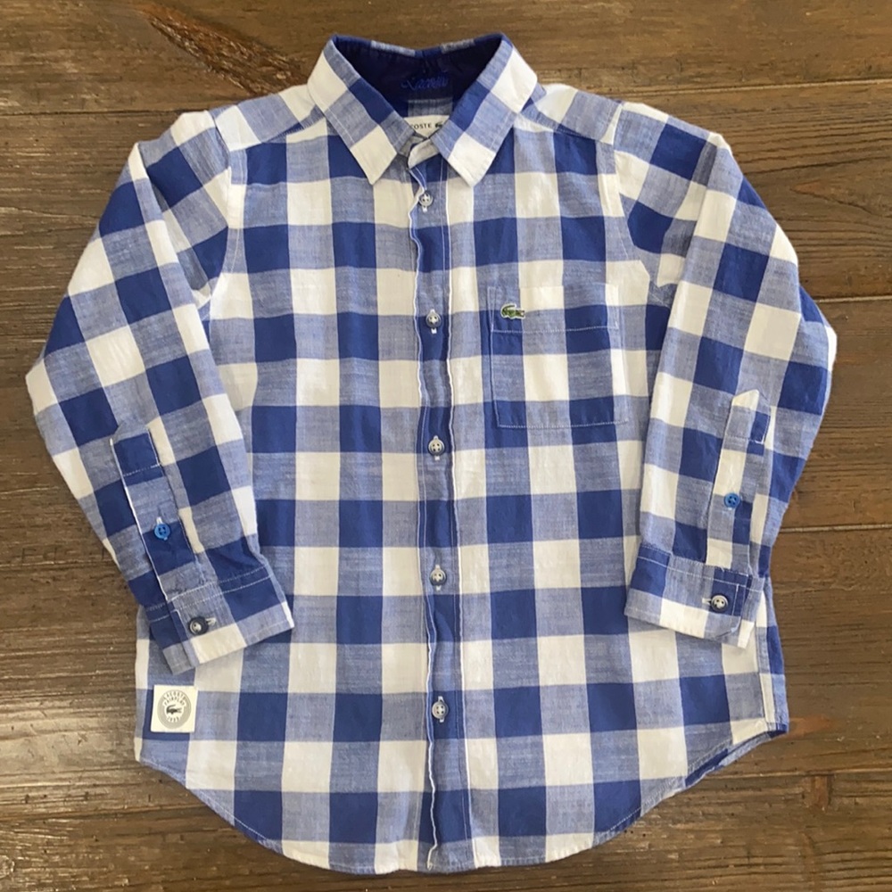 Lacoste Boys size 6 Button down shirt